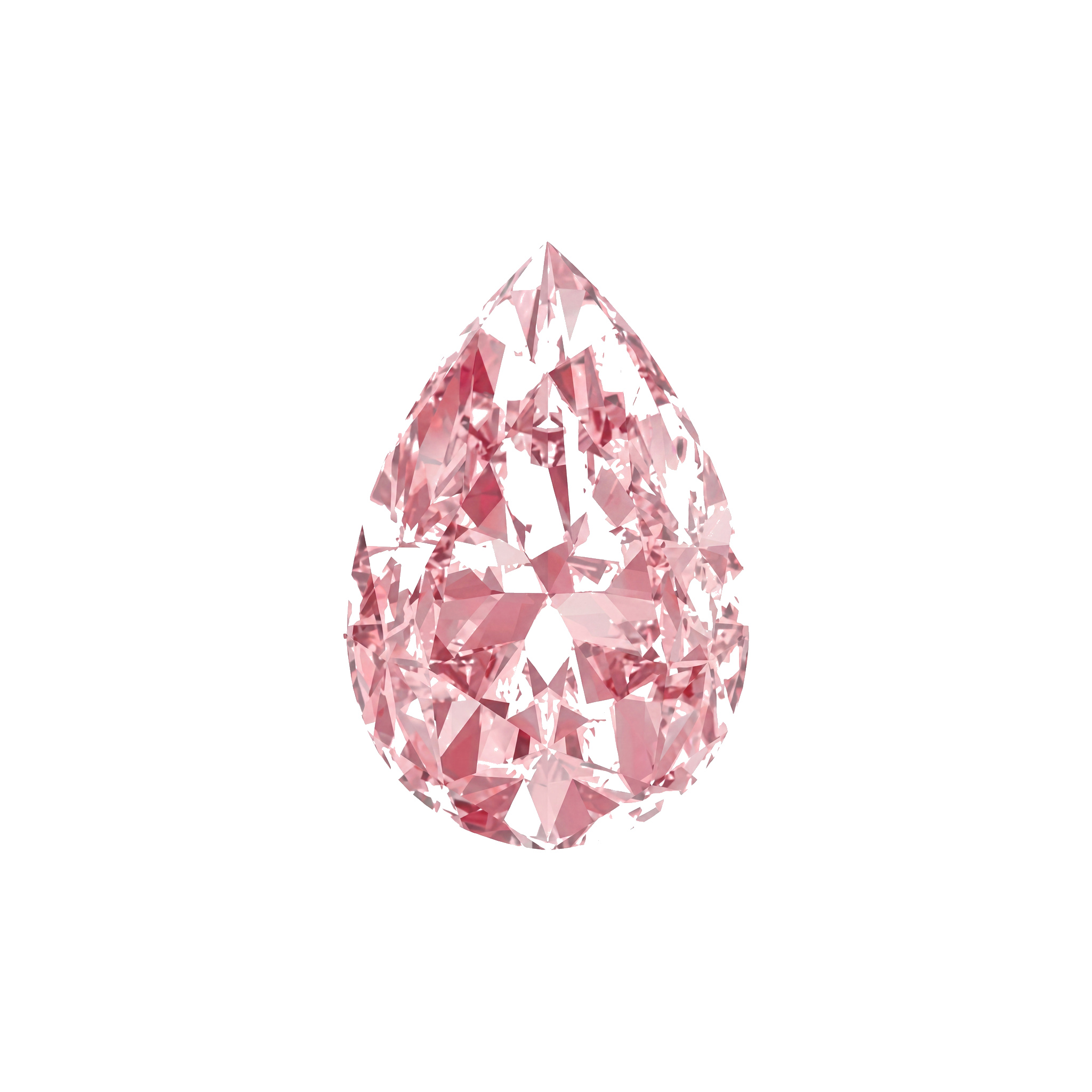 Pink pear shaped memorial diamond reference