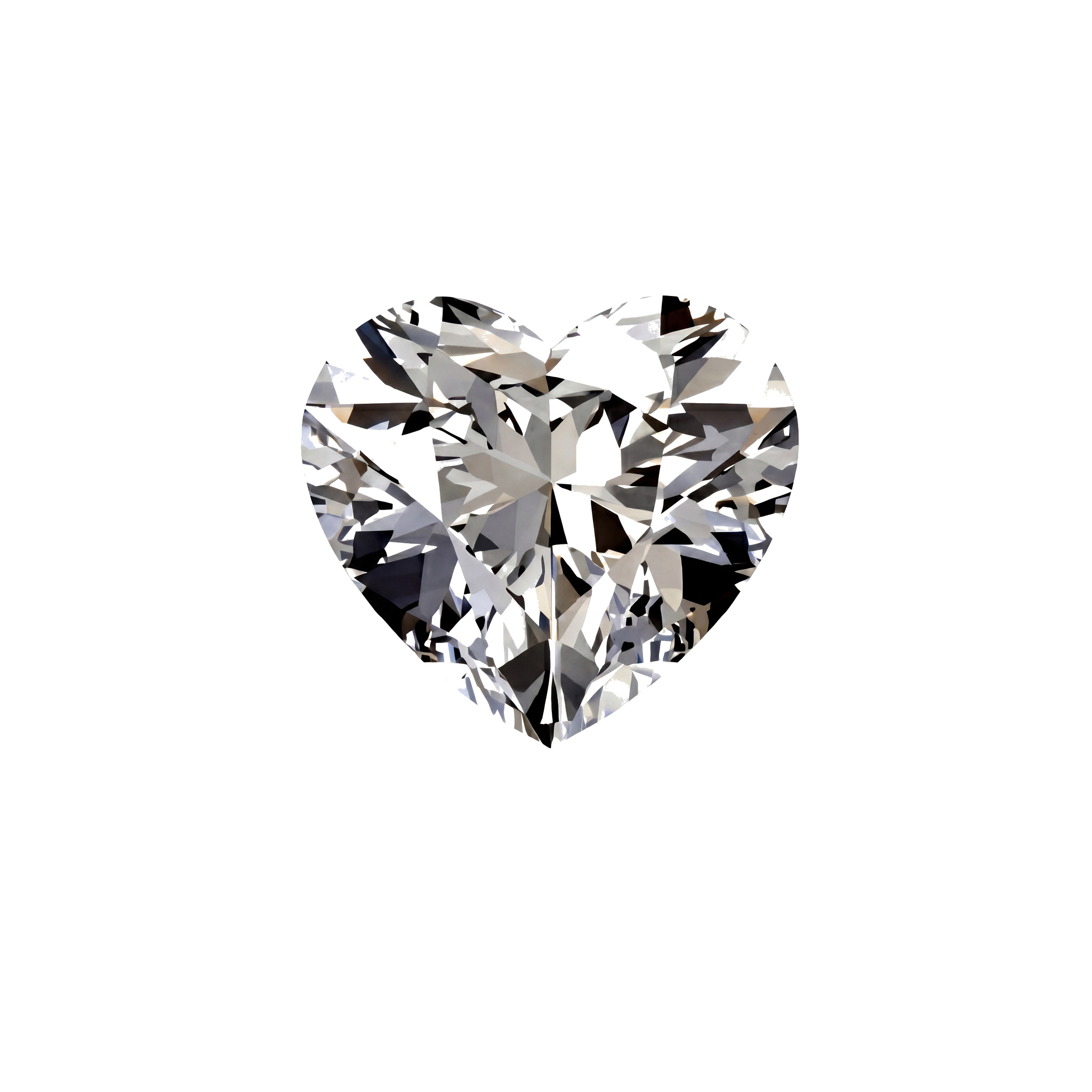 White heart shaped memorial diamond reference