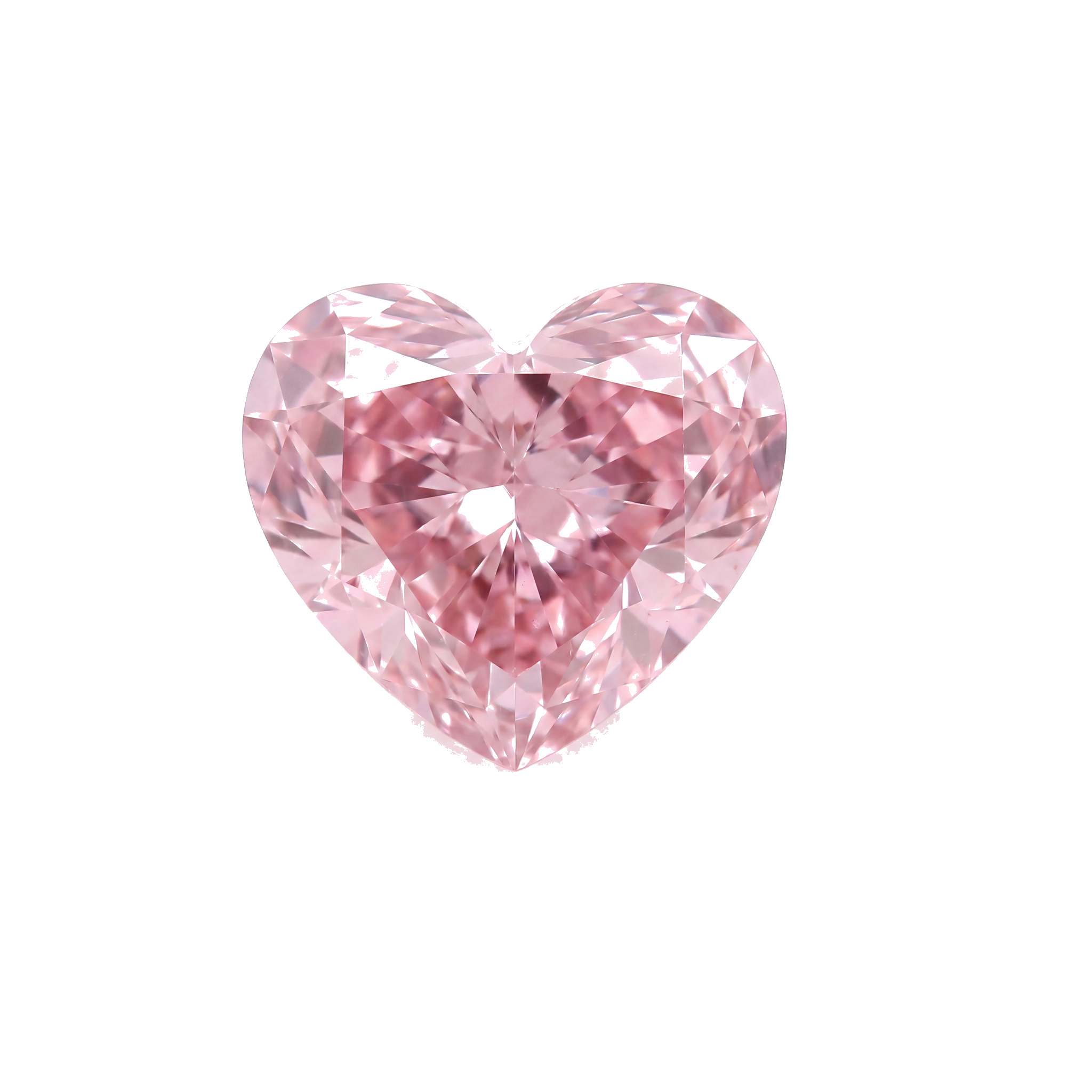 Pink heart shaped memorial diamond cut reference