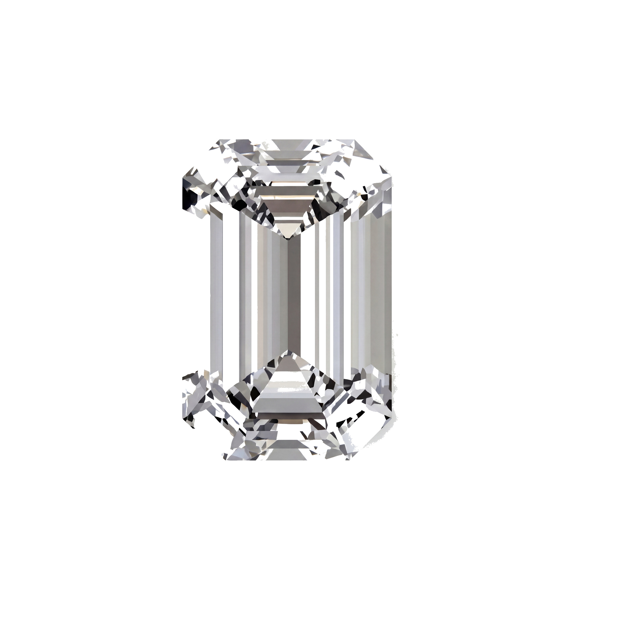 White emerald cut memorial diamond reference